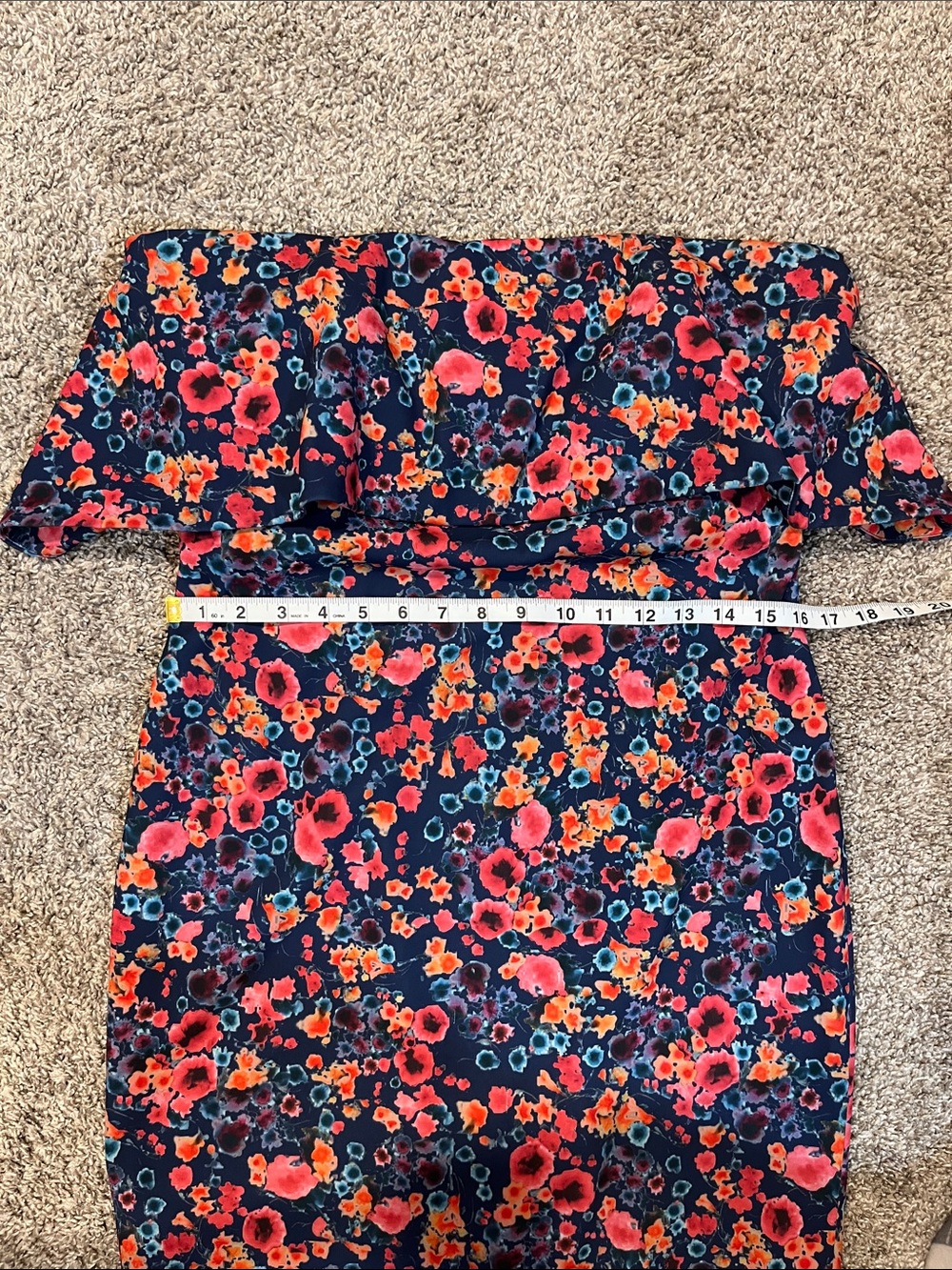 Badgley Mischka Floral Popover Sheath Dress Size 10 - Picture 13 of 14